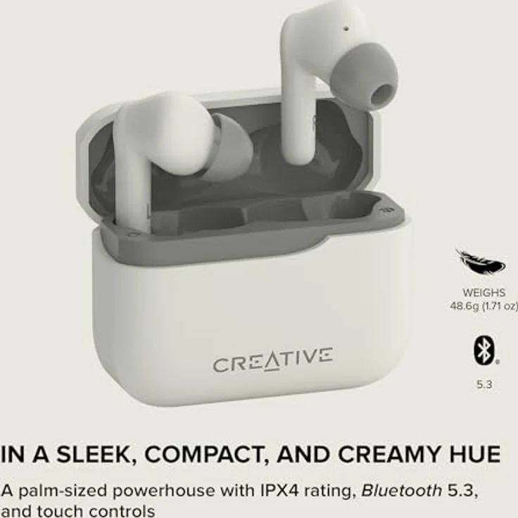 Creative Zen Air Plus, In-ear Bluetooth Kopfhörer mit Anti-Schweiß Technologie, ANC, 8h Akkulaufzeit, kabellos, Blau – Bild 6