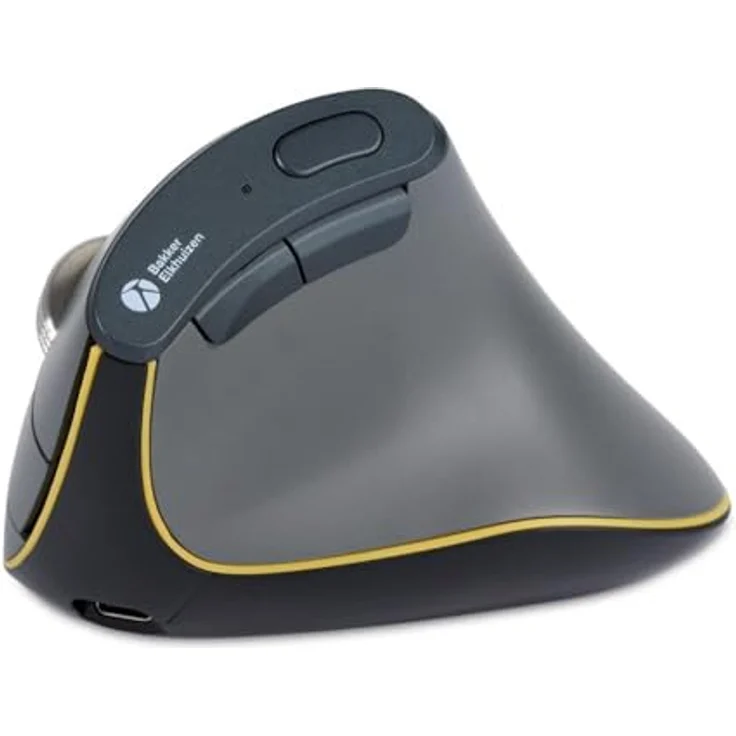 Bakker Elkhuizen FastForward 3-Mode Vertical Mouse, kabelgebunden und kabellos, 5000 DPI, Grau – Bild 2