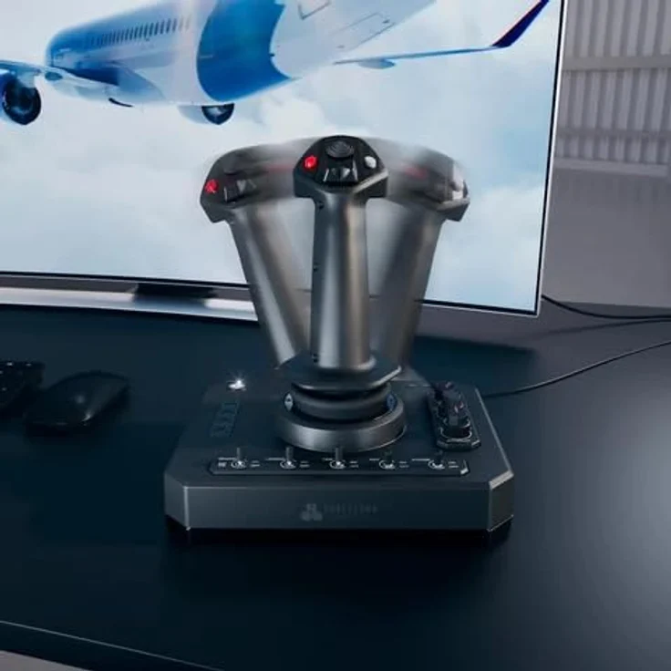 HONEYCOMB Foxtrot Aviation Stick, Wired Flight Simulator Joystick mit 16-Bit Hall-Effekt-Präzision und anpassbarer Spannung – Bild 2
