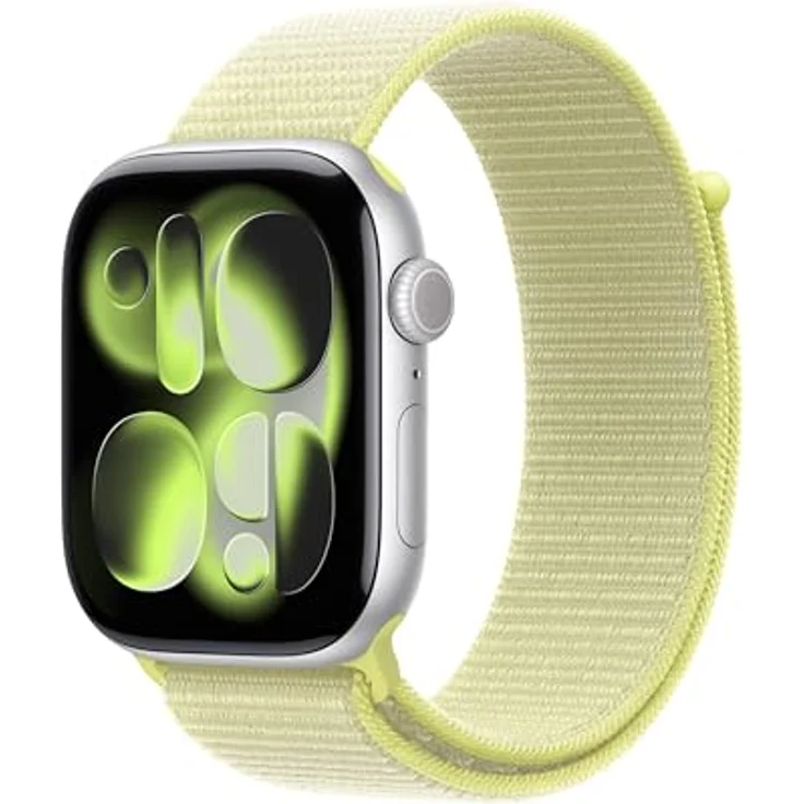 Apple Watch Band Sport Loop 46 mm, Neongelb, weich und atmungsaktiv, One Size – Bild 2