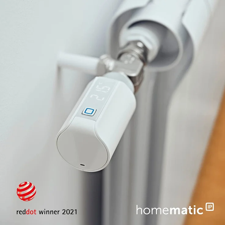 Homematic IP HmIP-eTRV-E – Evo, digitaler Thermostat Heizung, Heizungsthermostat, Steuerung per App, Amazon Alexa, Google Assistant, einfache Installation, Energie sparen, weiß (155105A0) – Bild 5
