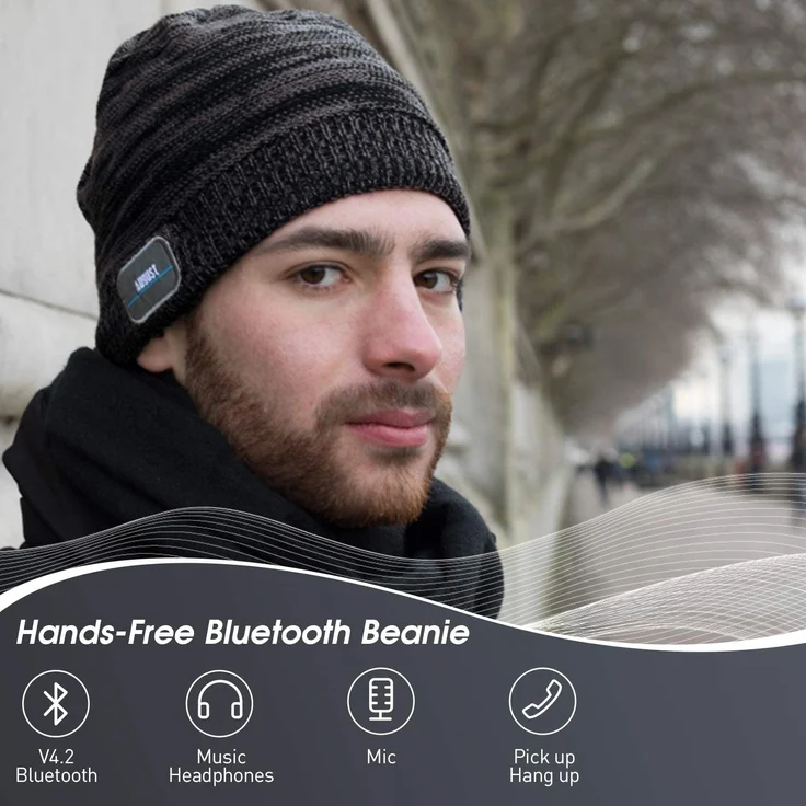 August EPA20D Bügelkopfhörer (Bluetooth, Mikrofon, kabellos, 2 Stunden Betriebszeit) grau – Bild 2
