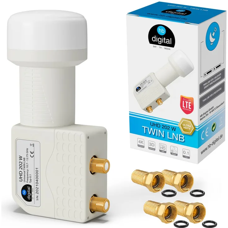 HB-DIGITAL UHD 202 S Twin LNB ''SCHWARZ''