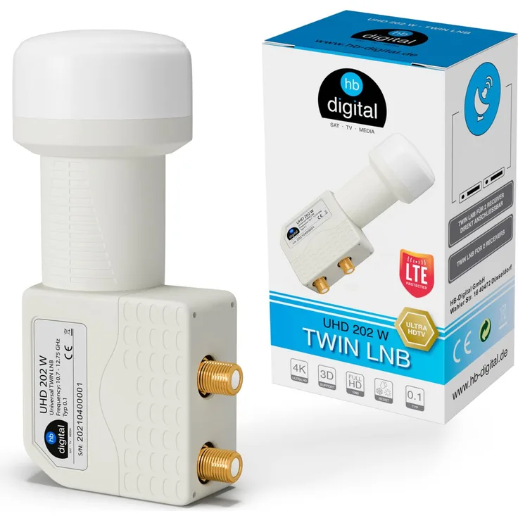 HB-DIGITAL UHD 202 W Twin LNB ''WEISS''