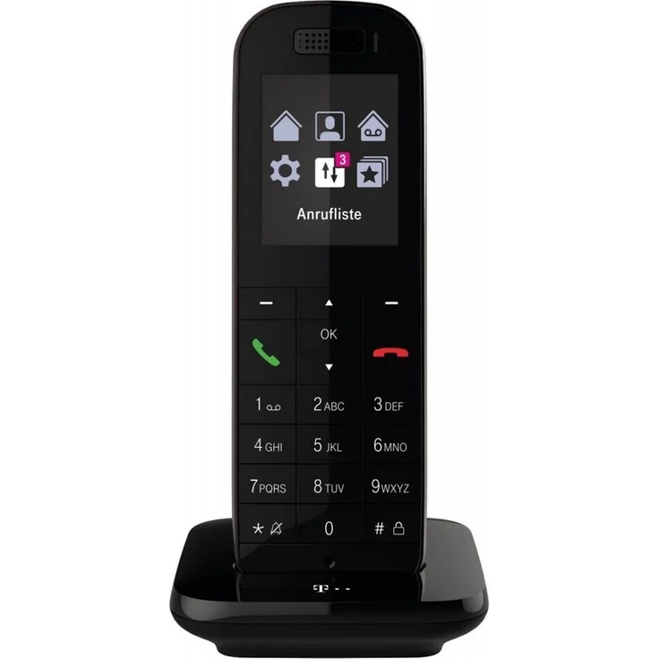 Telekom Speedphone 52 mit Bluetooth-Schnittstelle, Schnurloses Erweiterungshandgerät, DECT/CAT-iq, schwarz – Bild 1