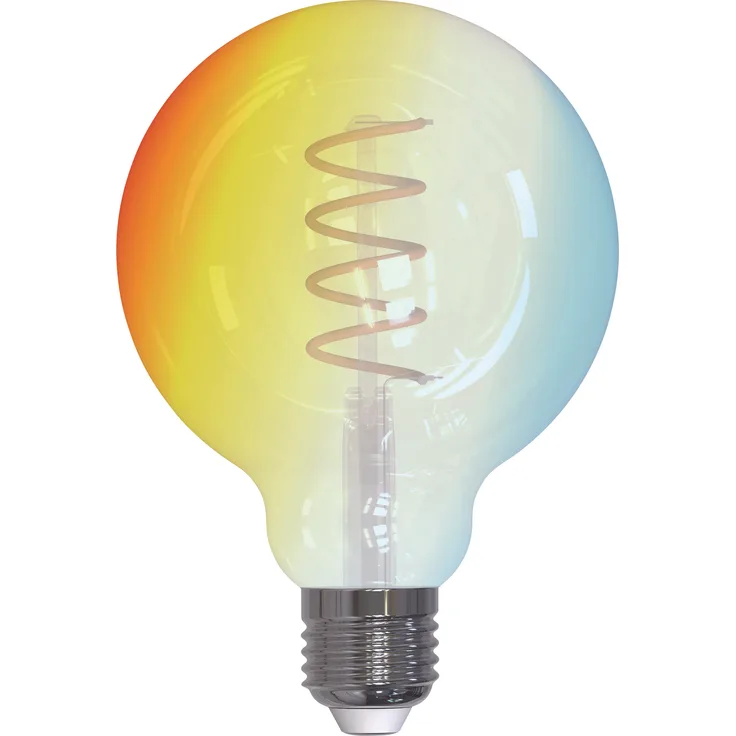 Müller-Licht tint Smarte Retro LED Lampe E27, Globe Gold, white+ambiance (Weißtöne 1800 - 6500 K), dimmbar, 5,5 W, ersetzt 34 W Lampe, ZigBee, funktioniert mit Amazon Alexa