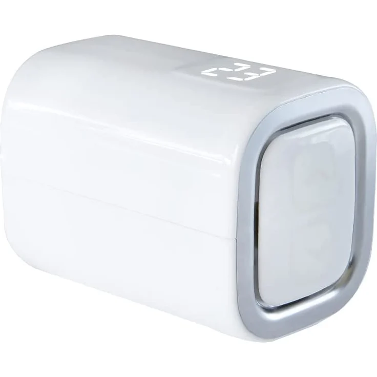 Shelly TRV Smart Home Heizkörperthermostat, digitale Steuerung der Heizung per App & WLAN, einfache Installation, WiFi Heizungsthermostat, kompatibel mit Amazon Alexa & Google Home, mit Akku, weiß – Bild 1