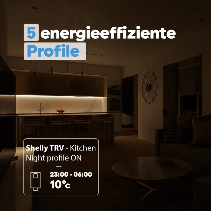 Shelly TRV Smart Home Heizkörperthermostat, digitale Steuerung der Heizung per App & WLAN, einfache Installation, WiFi Heizungsthermostat, kompatibel mit Amazon Alexa & Google Home, mit Akku, weiß – Bild 11