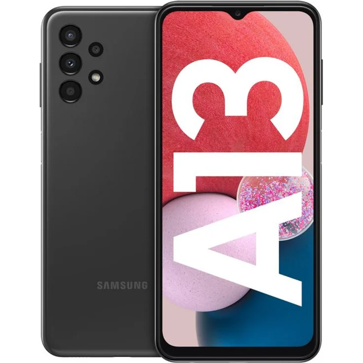 Samsung Galaxy A13 Smartphone 16,76cm (6,6 Zoll) LCD-Display, 64GB interner Speicher, 4GB RAM, Dual-SIM, Android 12, Black – Bild 1