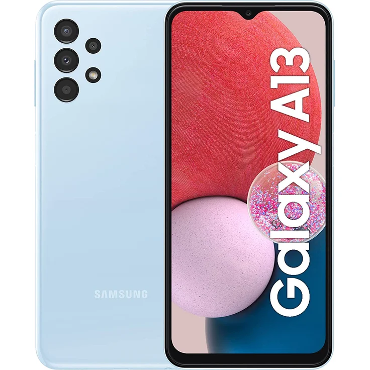 Samsung Galaxy A13 Smartphone 16,76cm (6,6 Zoll) LCD-Display, 64GB interner Speicher, 4GB RAM, Dual-SIM, Android 12, Light Blue – Bild 1