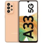 Samsung Galaxy A33 5G Smartphone 16,2 cm (6,4 Zoll) Super AMOLED-Display, 128GB interner Speicher, 6GB RAM, Dual-SIM, Android 12, Awesome Peach