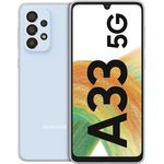 Samsung Galaxy A33 5G Smartphone 16,2 cm (6,4 Zoll) Super AMOLED-Display, 128GB interner Speicher, 6GB RAM, Dual-SIM, Android 12, Awesome Blue