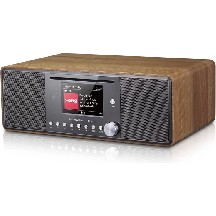 Albrecht DR 895 CD Hybridradio, Internet-DAB+-UKW, walnuss – Bild 1