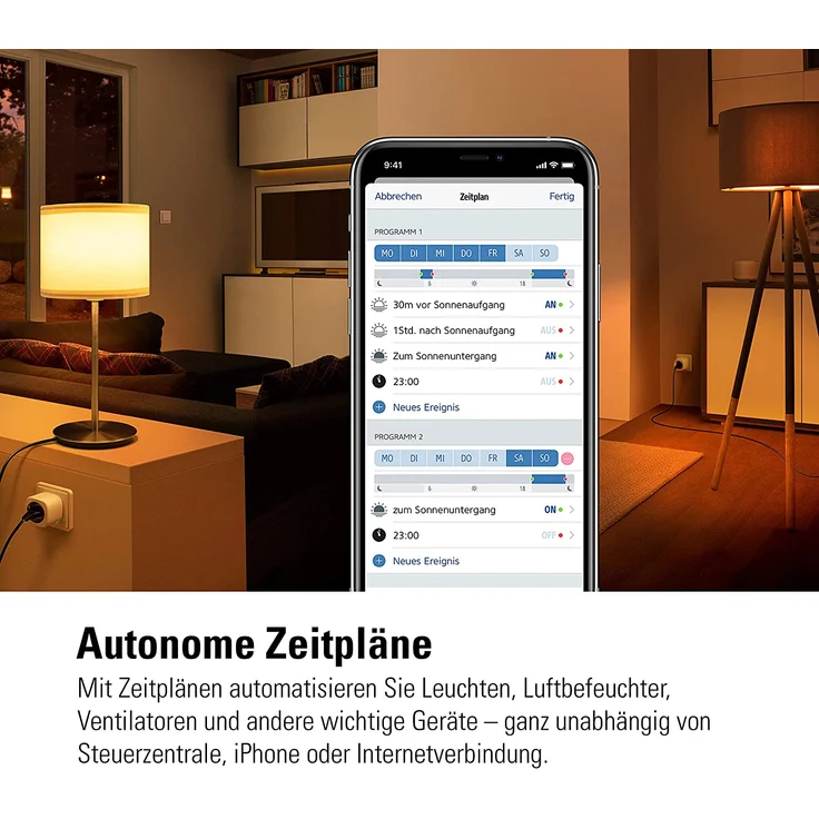 Eve Energy 20EBO8301 Smarte Steckdose, misst Stromverbrauch, schaltet Geräte ein/aus, Siri-Sprachsteuerung, Zeitschaltuhr, Fernzugriff, keine Bridge nötig, Bluetooth, Thread, Apple HomeKit (OB01540) – Bild 6