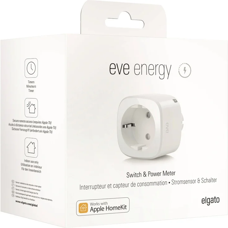 Eve Energy 20EBO8301 Smarte Steckdose, misst Stromverbrauch, schaltet Geräte ein/aus, Siri-Sprachsteuerung, Zeitschaltuhr, Fernzugriff, keine Bridge nötig, Bluetooth, Thread, Apple HomeKit (OB01540) – Bild 15