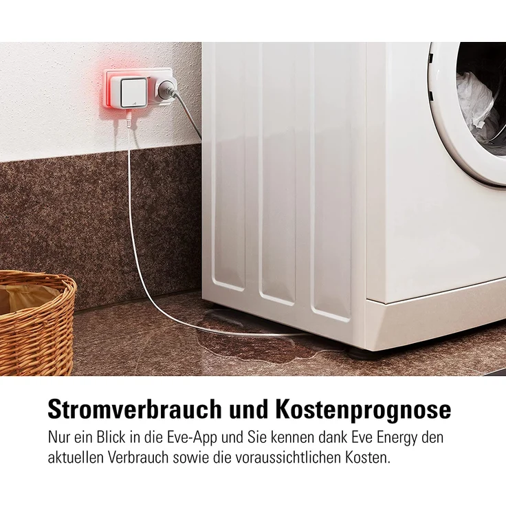 Eve Energy 20EBO8301 Smarte Steckdose, misst Stromverbrauch, schaltet Geräte ein/aus, Siri-Sprachsteuerung, Zeitschaltuhr, Fernzugriff, keine Bridge nötig, Bluetooth, Thread, Apple HomeKit (OB01540) – Bild 10
