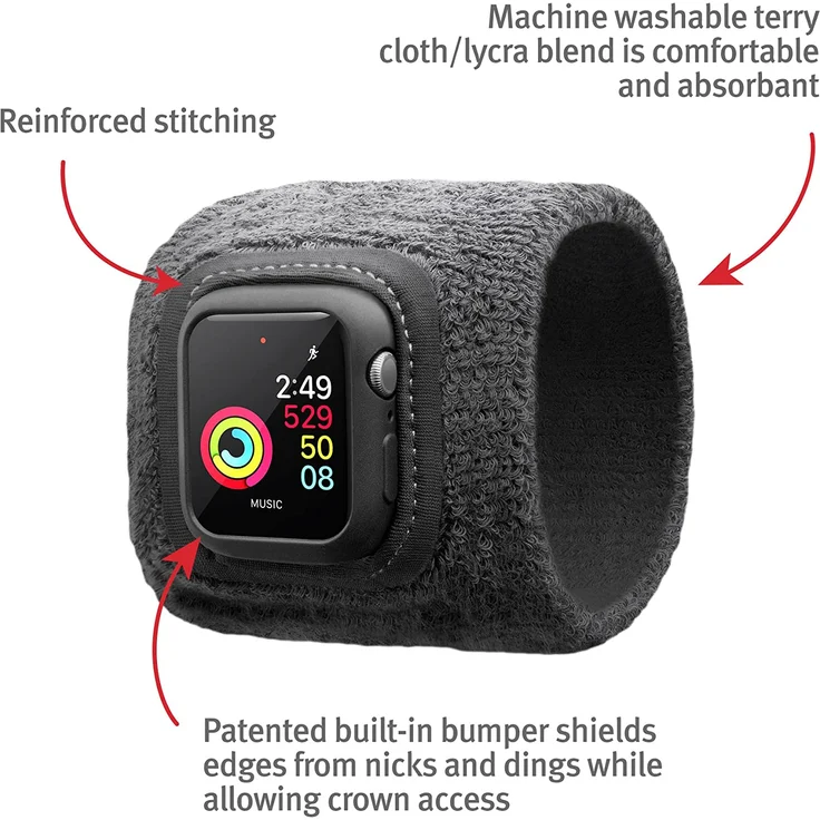 Twelve South ActionBand Schweißband für Apple Watch Series 7, 45mm – Bild 2