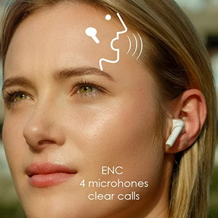 Boompods Bassline Compact HiFi In Ear Kopfhörer Bluetooth Weiß Headset, Klang-Personalisierung, Lautstärkeregelung, weiß – Bild 6
