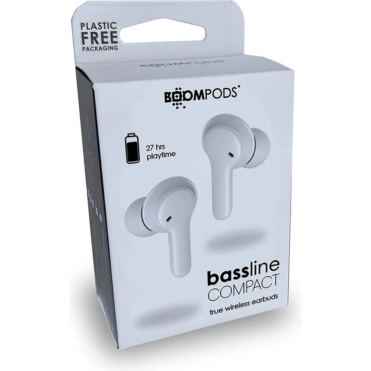 Boompods Bassline Compact HiFi In Ear Kopfhörer Bluetooth Weiß Headset, Klang-Personalisierung, Lautstärkeregelung, weiß – Bild 7