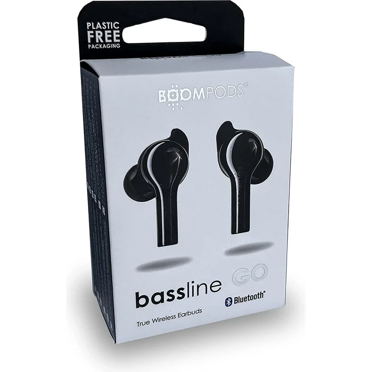 Boompods Bassline GO HiFi In Ear Kopfhörer Bluetooth Schwarz Headset, Lautstärkeregelung, Schweißresistent, Touch-Steuerung, schwarz – Bild 7
