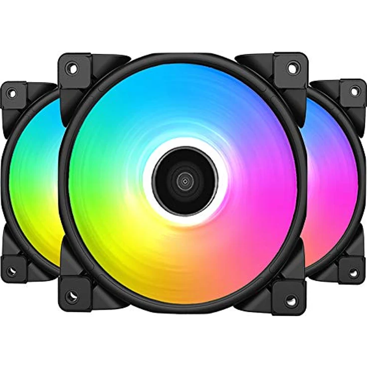 Pccooler Halo FRGB 3 in 1, 120 mm Gehäuselüfter mit adressierbaren RGB-LEDs, Schwarz, 3 Lüfter set – Bild 7
