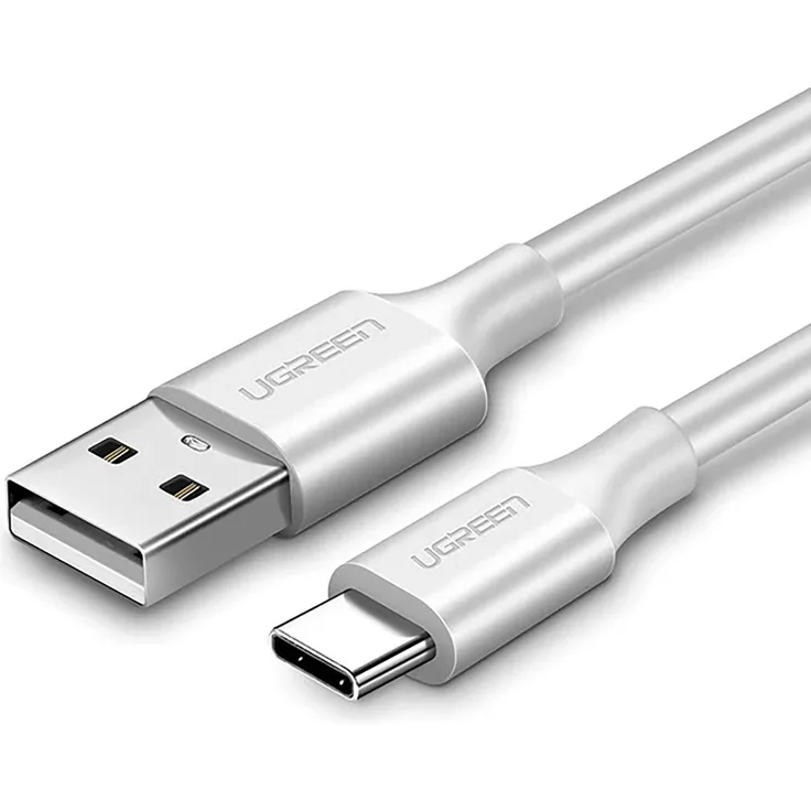 Ugreen USB-A zu USB-C Kabel US287, 3A, 1.5m, Weiß mit Schnellladefunktion und 480 Mbit/s Datenübertragung