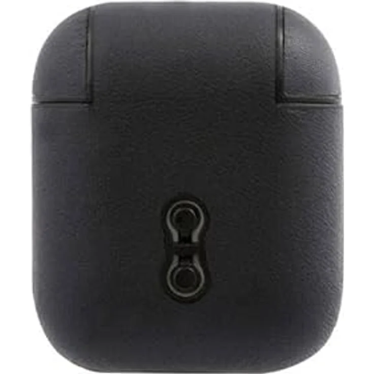BMW BMA2SSLNA Hülle für AirPods Marine Geniune Leather Silver Logo, Black – Bild 2