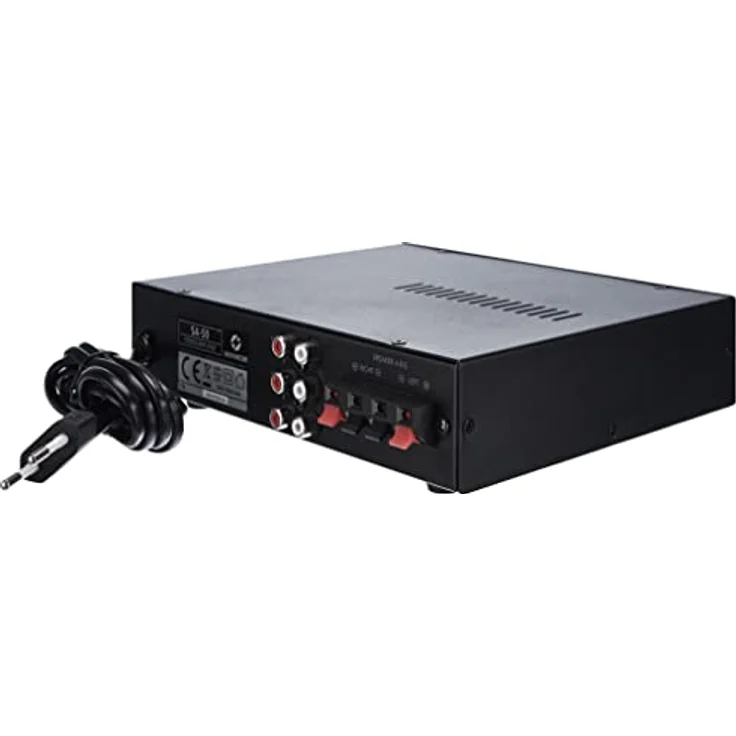 MONACOR SA-50 Kompakter Universal Stereo-Verstärker schwarz – Bild 4