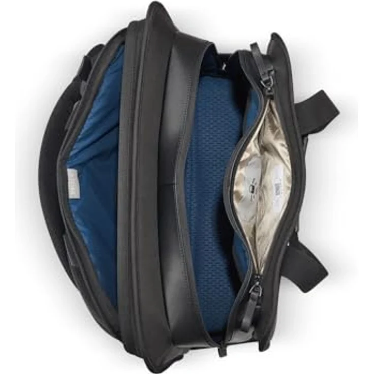 Delsey 2-CPT Notebooktasche 15.6" Schwarz, Messengerhülle aus Leder und Polyester, 14 Zoll Display geeignet, Universal – Bild 3