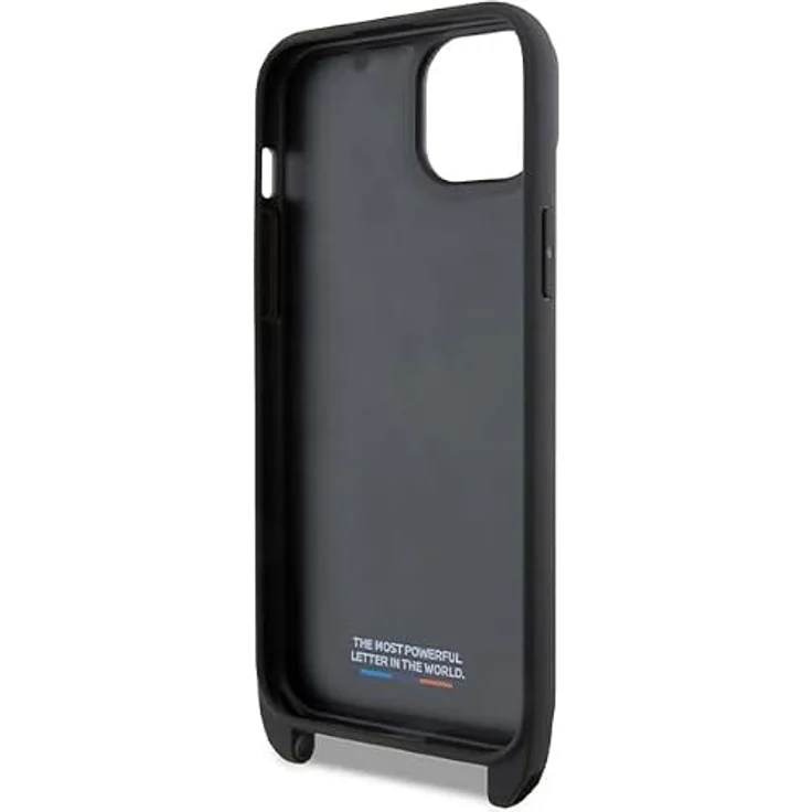 BMW M Edition Carbon Tricolor Lines & Strap Hülle für iPhone 15 / 14 / 13 - Schwarz, sportliches Design, exzellenter Schutz – Bild 6