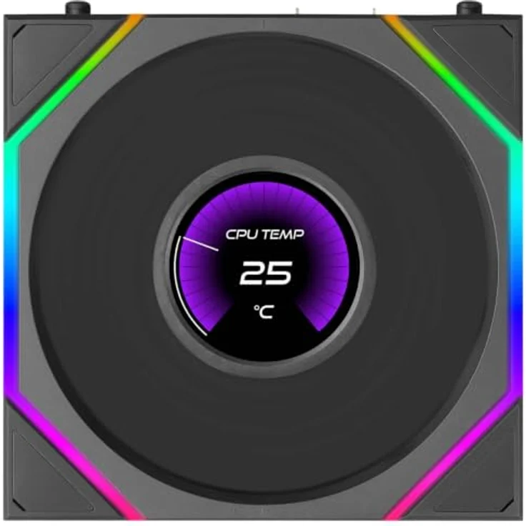 Lian Li UNI FAN TL LCD FLEX Wireless Lüfter, 120mm, ARGB-Beleuchtung, 1,8-Zoll-LCD, 3er-Pack mit Controller, schwarz – Bild 6