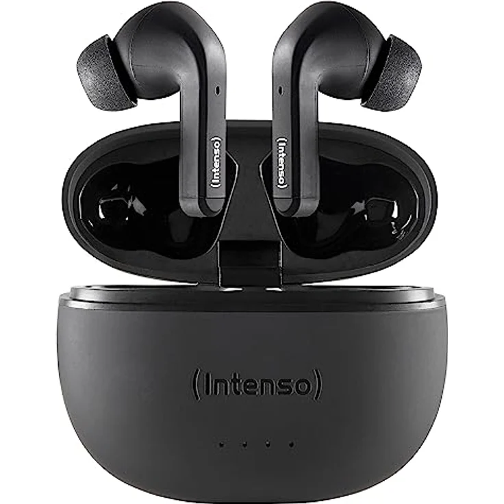 Intenso Black Buds - TWS True Wireless Kopfhörer T300A mit Active Noise Cancelling und bis zu 35 Std. Musikwiedergabe – Bild 1
