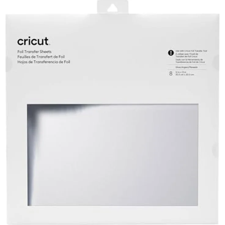 Cricut 2008719, Silber Transferfolien, (8 Stück), 30.5 cm x 30.5 cm (12" x 12") – Bild 1