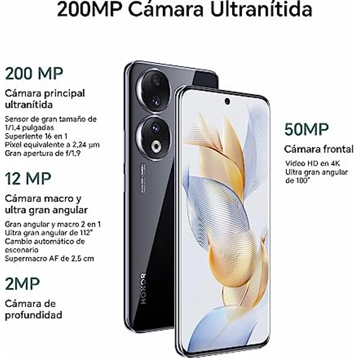Honor 90 5G 512GB/12GB RAM Dual-SIM midnight-black – Bild 3