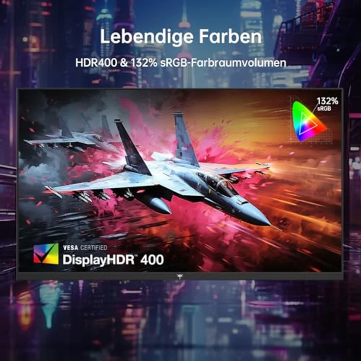 KTC 4K Monitor 27 Zoll UHD(3840×2160) 144Hz Gaming Monitor- Fast IPS Panel 160Hz 1ms GTG, HDR400 132% sRGB HDMI2.1/DP1.4 VESA-Halterung, Höhenverstellbar Neigbar Schwenkbar Drehungbar Ständer, H27P22S, Schwarz – Bild 4