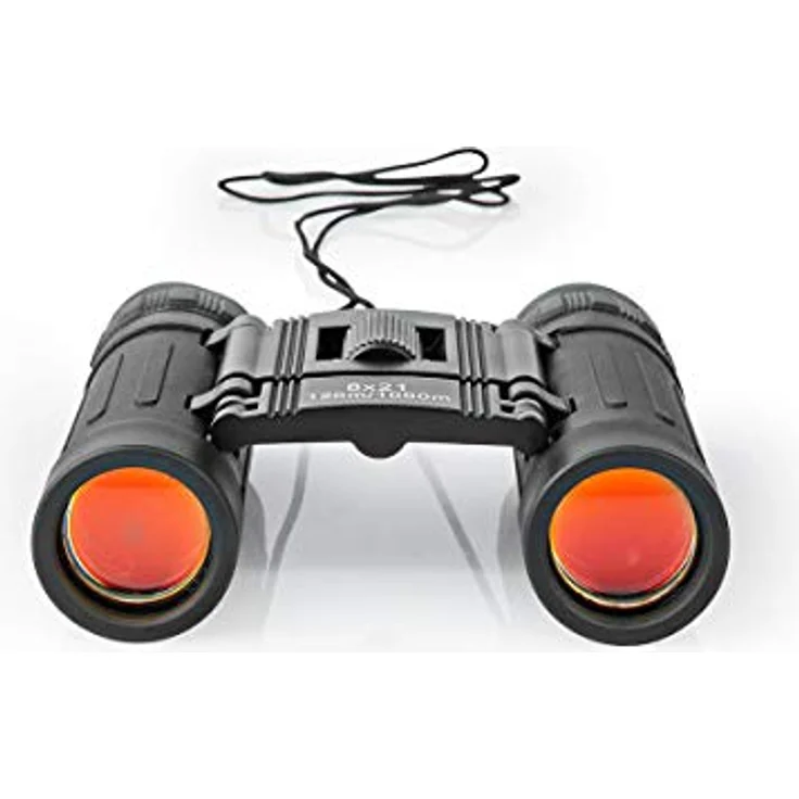 NEDIS SCBI1000BK Fernglas mit 8-facher Vergrößerung, 21 mm Objektivdurchmesser, 10,5 mm Augenabstand und Sichtfeld von 128 m, schwarz – Bild 1