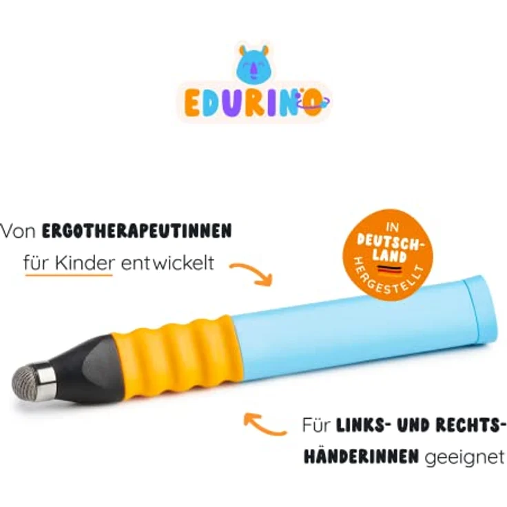 Edurino Ergonomischer Eingabestift I Special Edition | Tablet Stift für Kinder I Eingabestift für Edurino Figuren I Lernspiele ab 4 Jahren I Stylus Touch Pen (Hellblau) – Bild 2