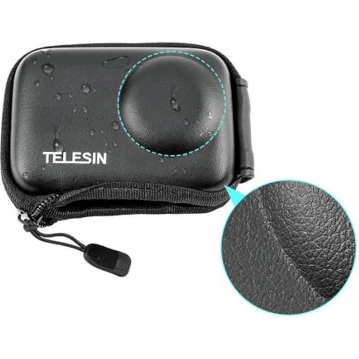 TELESIN Protective Bag for DJI ACTION 3/4, Hochgradiges Polyurethan und EVA-Schaum, wasser- und stoßfest, halb-offenes Design für Stativnutzung – Bild 7