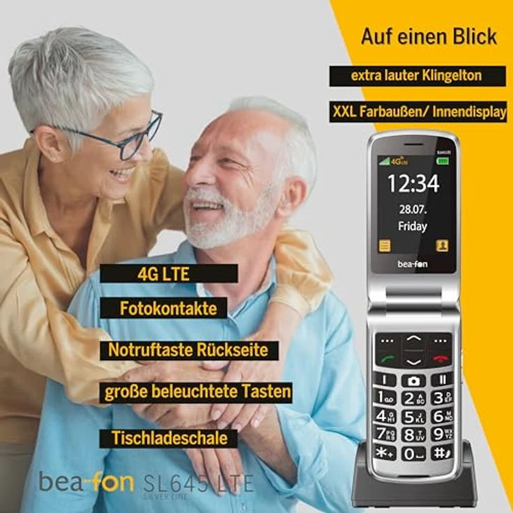 Beafon SL645 4G Smartphone 2.8 Zoll TFT, Single SIM, Schwarz/Silber, 1550 mAh Akku – Bild 5
