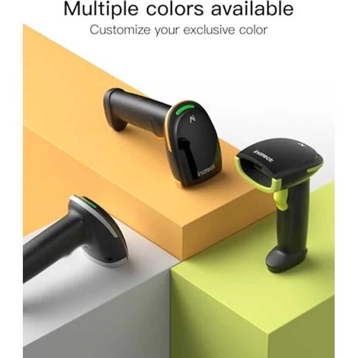Inateck BCST-21 AI, Kabelloser Bluetooth 1D Barcode Scanner mit 2000mAh Akku, Unterstützt Inateck APP und SDK, Grün – Bild 4