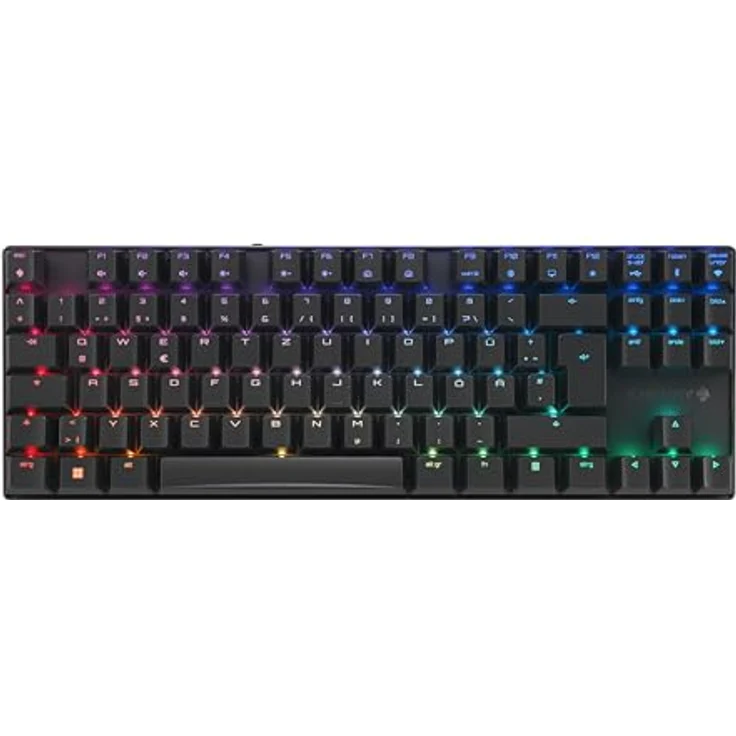 CHERRY MX 8.2 TKL Wireless Gaming-Tastatur, Deutsches Layout (QWERTZ), Bluetooth, 2,4 GHz, MX2A RED Switches, Schwarz – Bild 1