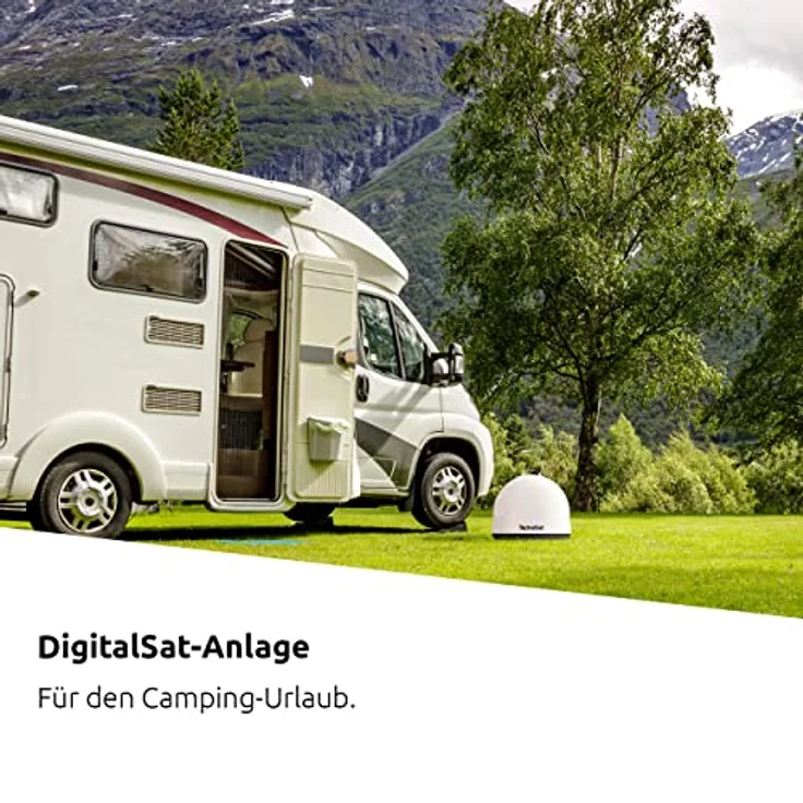 TechniSat SKYRIDER Dome ISI - Mobile Sat-Anlage für Camping/Wohnmobil (Automatische Satellitenschüssel, optimiert für Astra 19,2°, Single-LNB, Wetterschutzabdeckung, Anschluss mit nur einem Kabel) – Bild 2