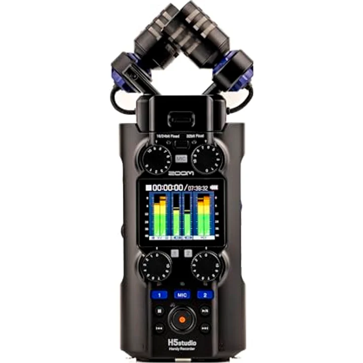 Zoom Audio H5 Studio, Digitaler Audio-Recorder mit X/Y Stereo-Mikrofonkapsel, 6-Spur Aufnahme, USB-Interface und 32-Bit Float-Technologie – Bild 1