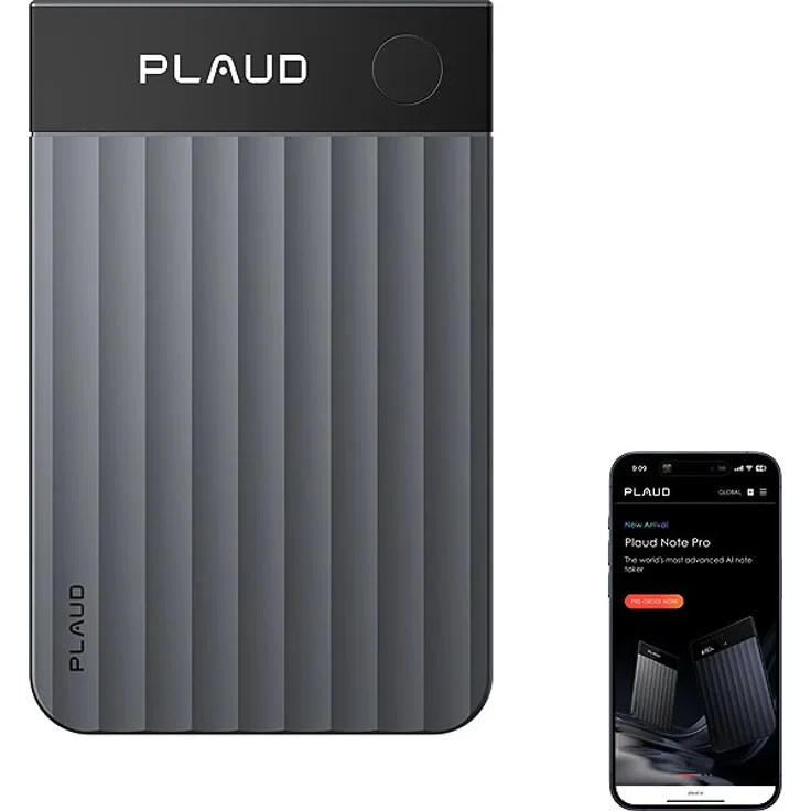 Plaud Note Pro Black AI-Sprachaufzeichnungsgerät