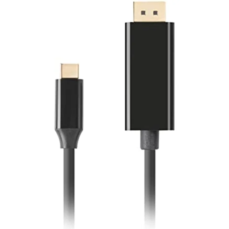 LANBERG USB-C auf DISPLAYPORT Stecker/Stecker, 3,0 m, 4 K, 60 Hz, Schwarz