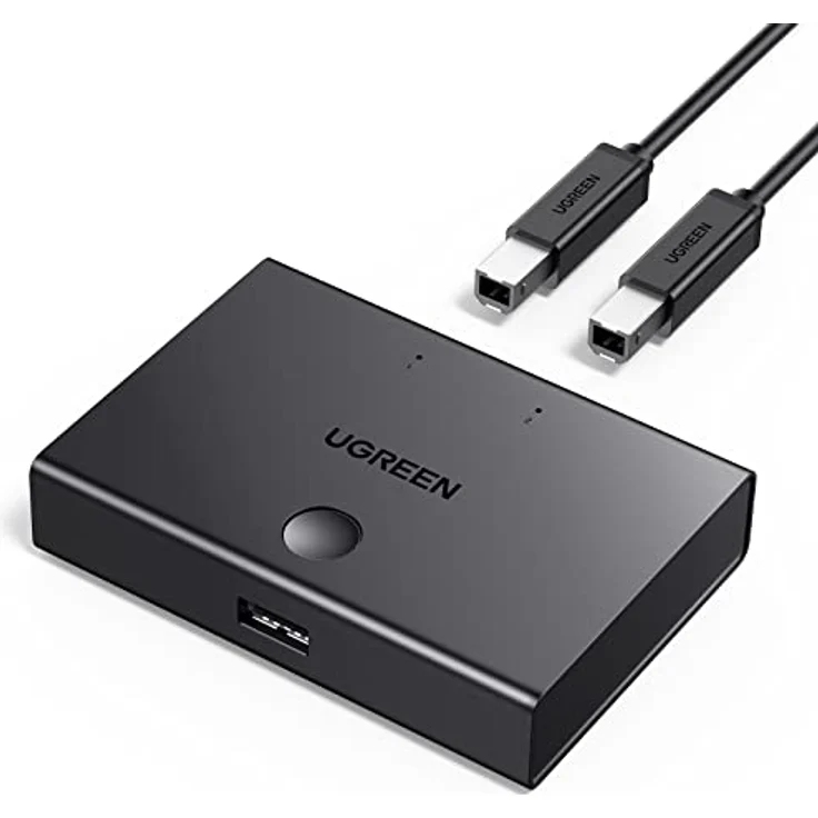 UGREEN USB 2.0 Switch 2-in-1, USB-Switch, 2 Eingänge und 1 Ausgang, mit 2 USB-Kabeln – Zum Teilen von USB-Geräten – Bild 1