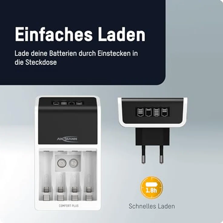 Ansmann Comfort Plus Ladegerät inkl. 4xAA2100 Akku 1001-0094-01 – Bild 4