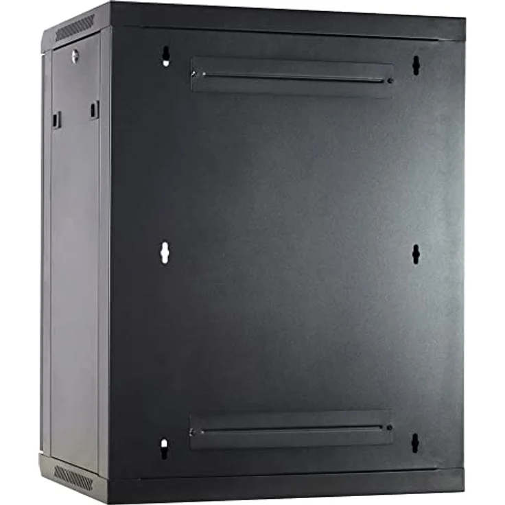 DSIT 15HE Netzwerkschrank (Serverschrank) 19 Zoll Wandmontage - mit Glastür (BxTxH) 600 x 450 x 770 mm - Schwarz - Abschließbar - Traglast 60 kg - Robuste Konstruktion – Bild 5