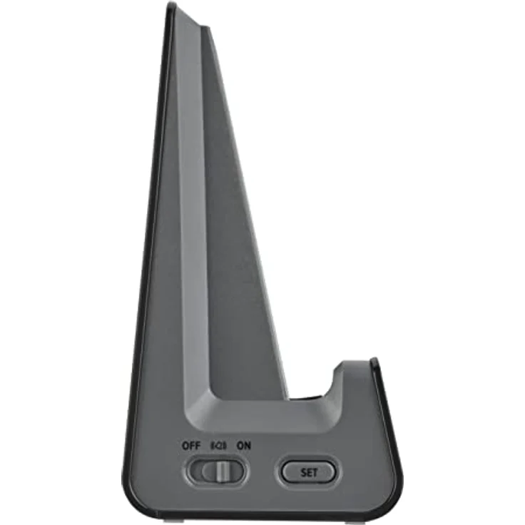 TFA Dostmann 2 in 1 Induktive Ladestation ICONcharge, 60.2033.10, für Smartphones, Kabelloses Laden, mit Weckfunktion, USB-Ladefunktion, Halter für Video Calls, LED-Leuchtziffern, anthrazit – Bild 2