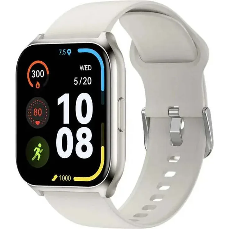 Haylou LS02 Pro, Smartwatch mit IP68 Schutz, 1.85 Zoll Display und bis zu 20 Tagen Akkulaufzeit, silber